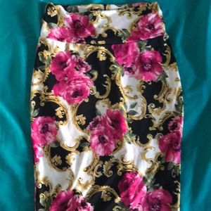 Knee length skirt with beautiful pattern